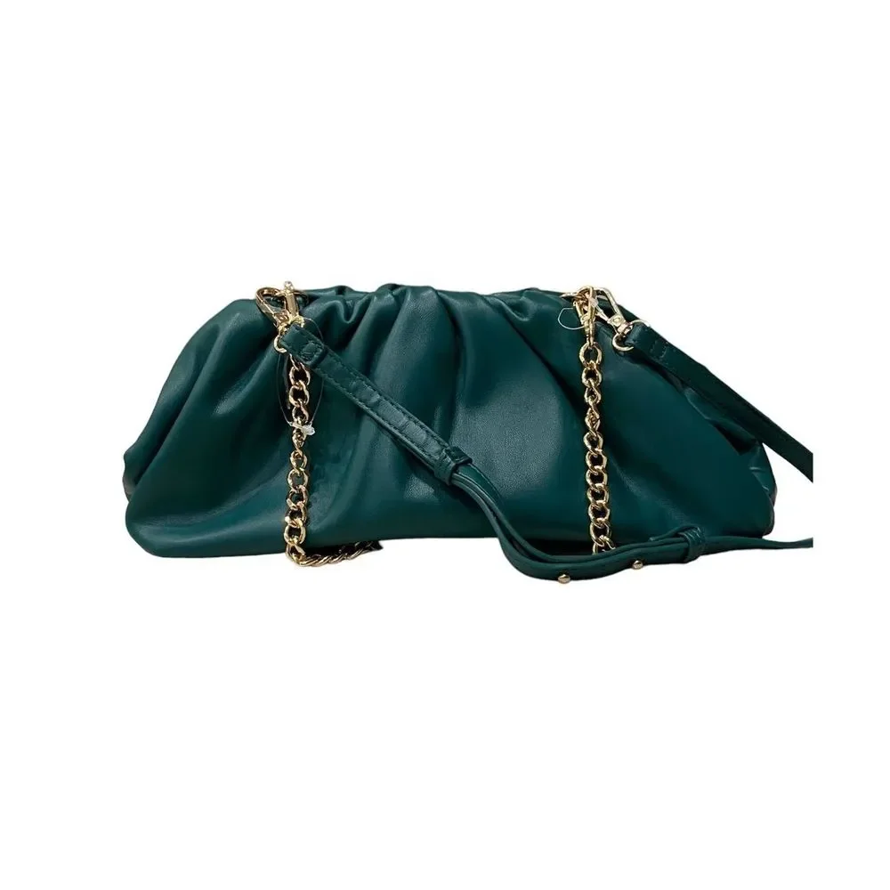 INC Green Vegan Leather Satchel bag NWOT - Picture 2 of 11